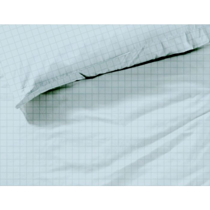 Linge de lit en satin damassé à motif de carreaux