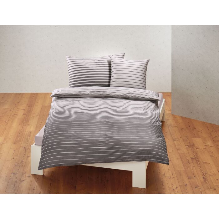 Bettwäsche Satin mit eleganten Streifen – Duvetbezug – 200x210 cm