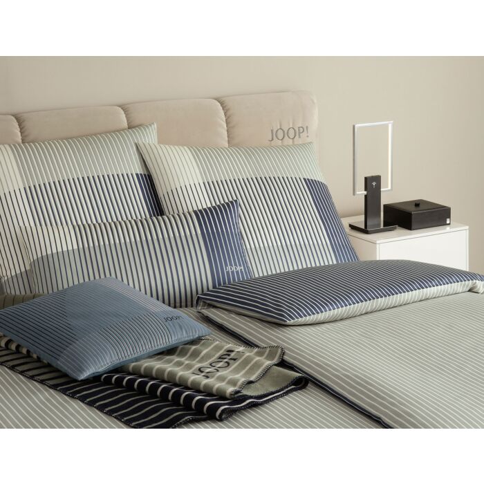 Joop! Satin Bettwäsche Divided gestreift – Kissenbezug – 50x70 cm