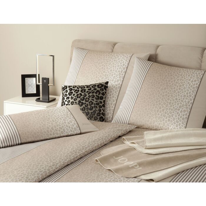 Joop! Satin Bettwäsche Leo mit Leopardenmuster – Kissenbezug – 65x65 cm