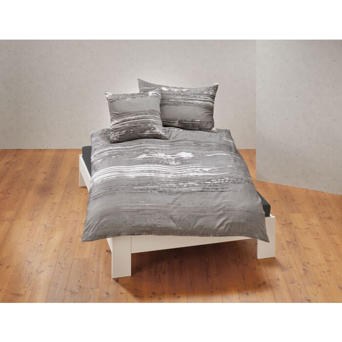 Bettwäsche mit abstraktem Querstreifenmuster – Kissenbezug – 65x100 cm