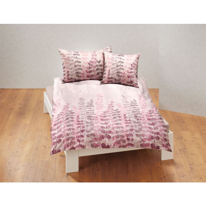 Bettwäsche mit schöner Blattgirlande – Kissenbezug – 65x65 cm