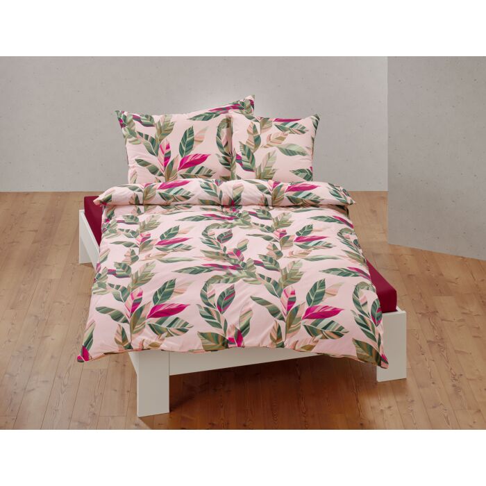 Bettwäsche mit farbprächtigem Blumenmuster – Duvetbezug – 200x210 cm