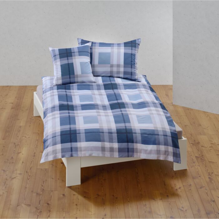 Linge de lit avec motif à carreaux