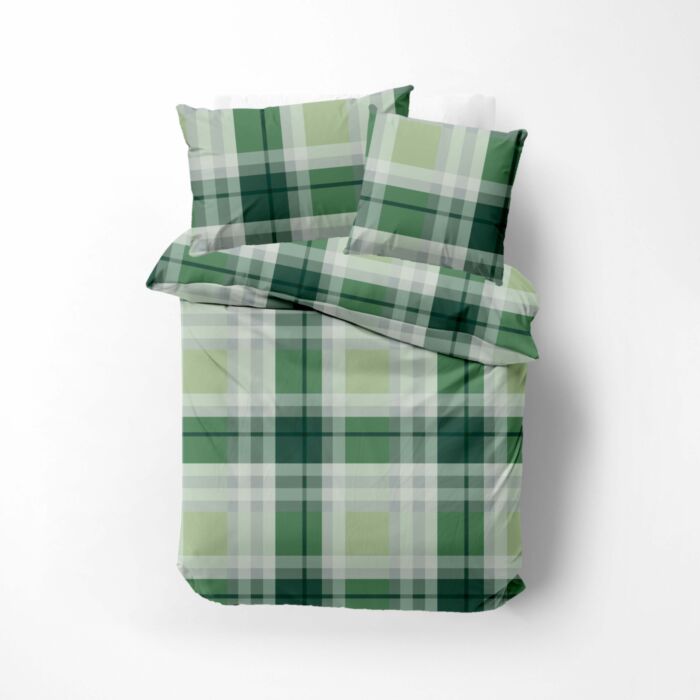 Bettwäsche mit Karomuster – Kissenbezug – 65x65 cm