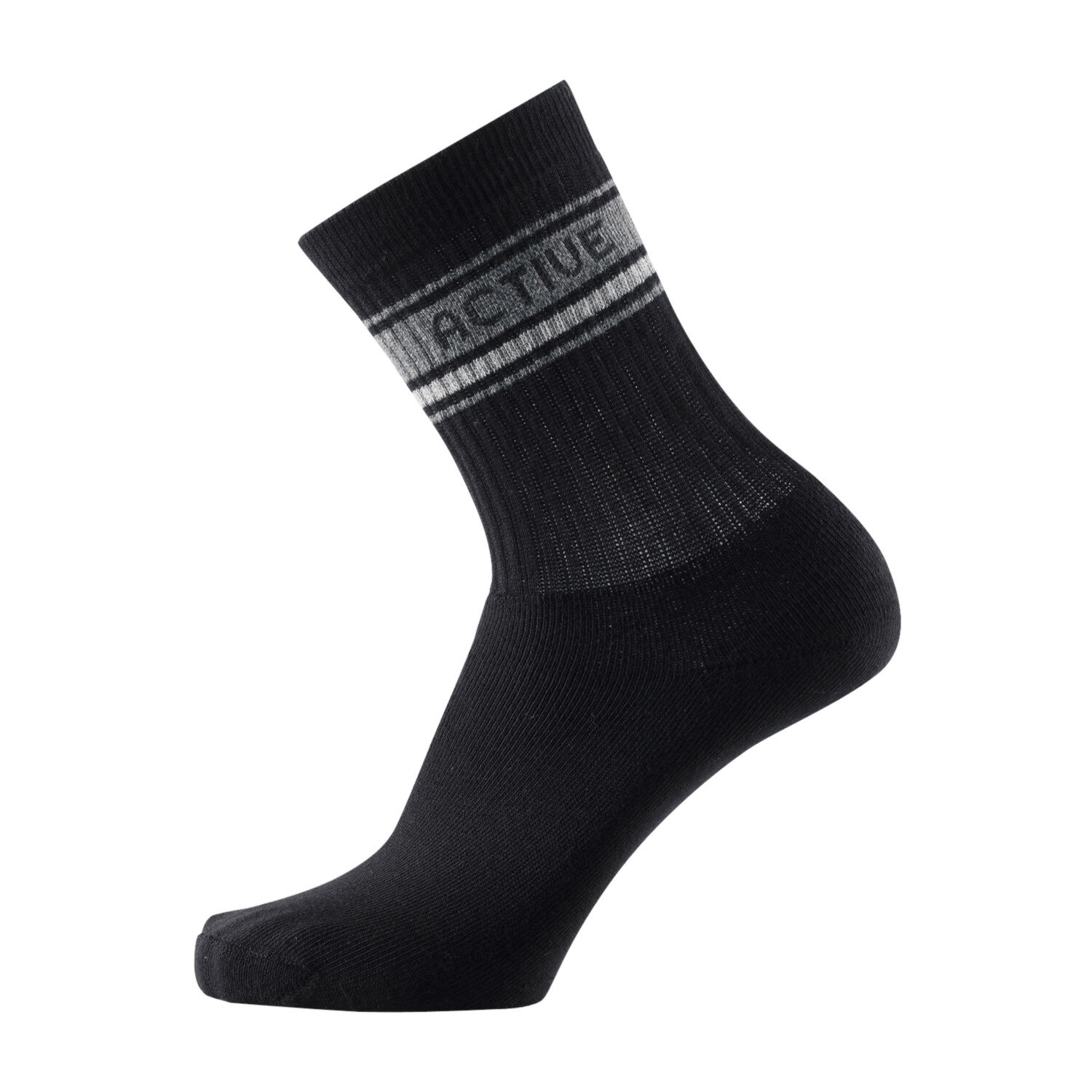 MUSTANG Herren Tennissocken 4er Pack – Schwarz-weiß, Größe 39/42, Mit Bio-Baumwolle