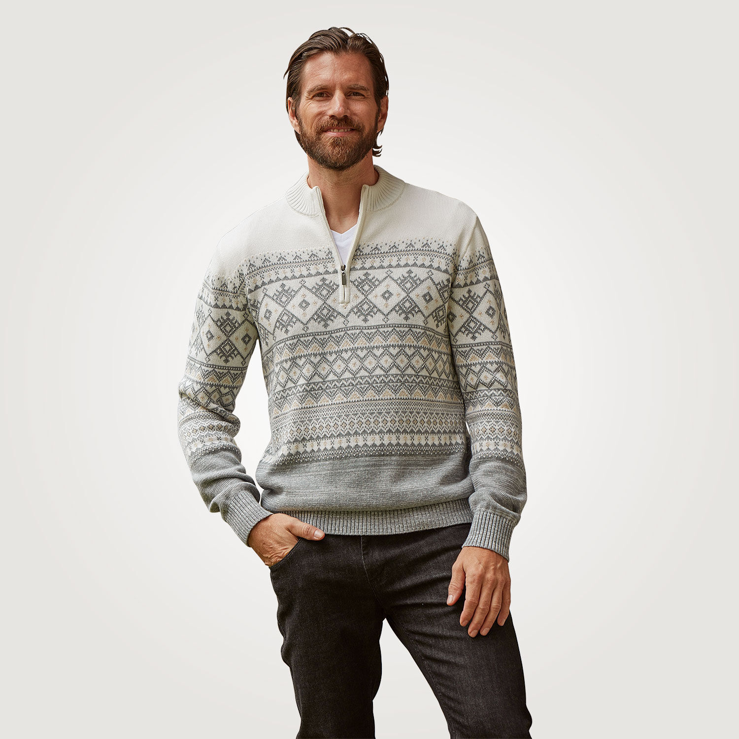 Strickpullover Giesswein Norweger Strickjacke Giesswein