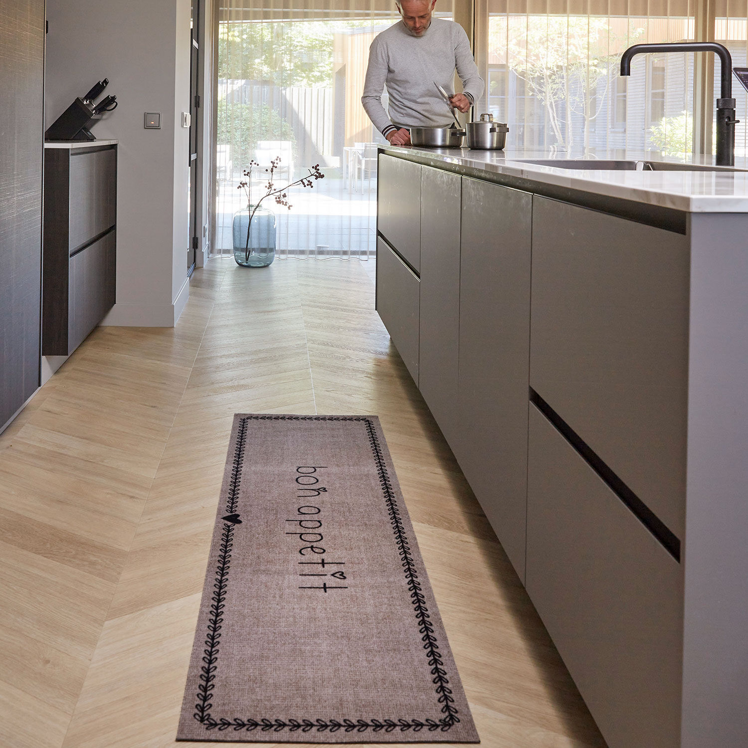 Tapis de Cuisine Damier Terre | Mon Tapis De Cuisine