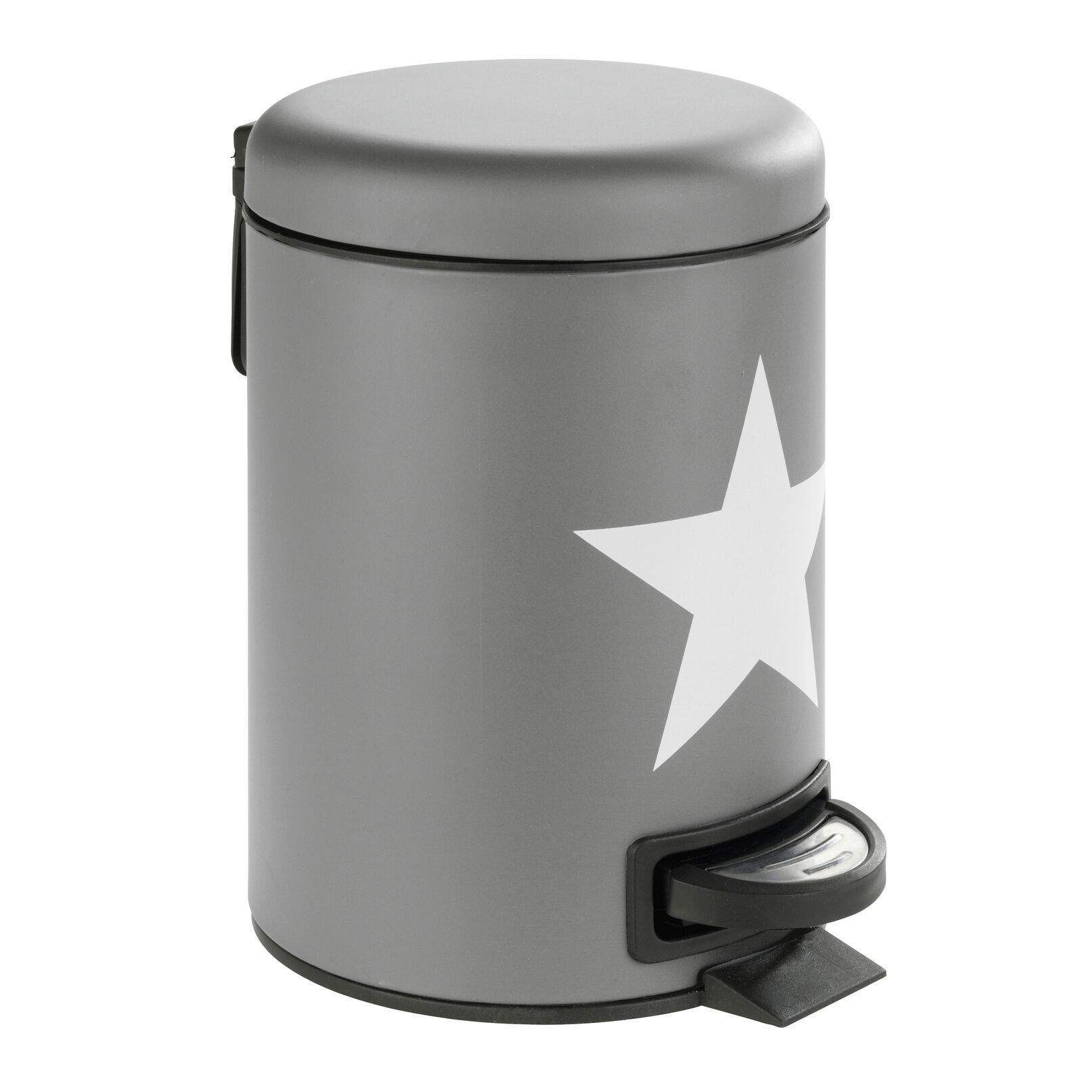 Poubelle De Salle De Bain Stella A Motif D Etoiles Gris Blanc Lehner Versand