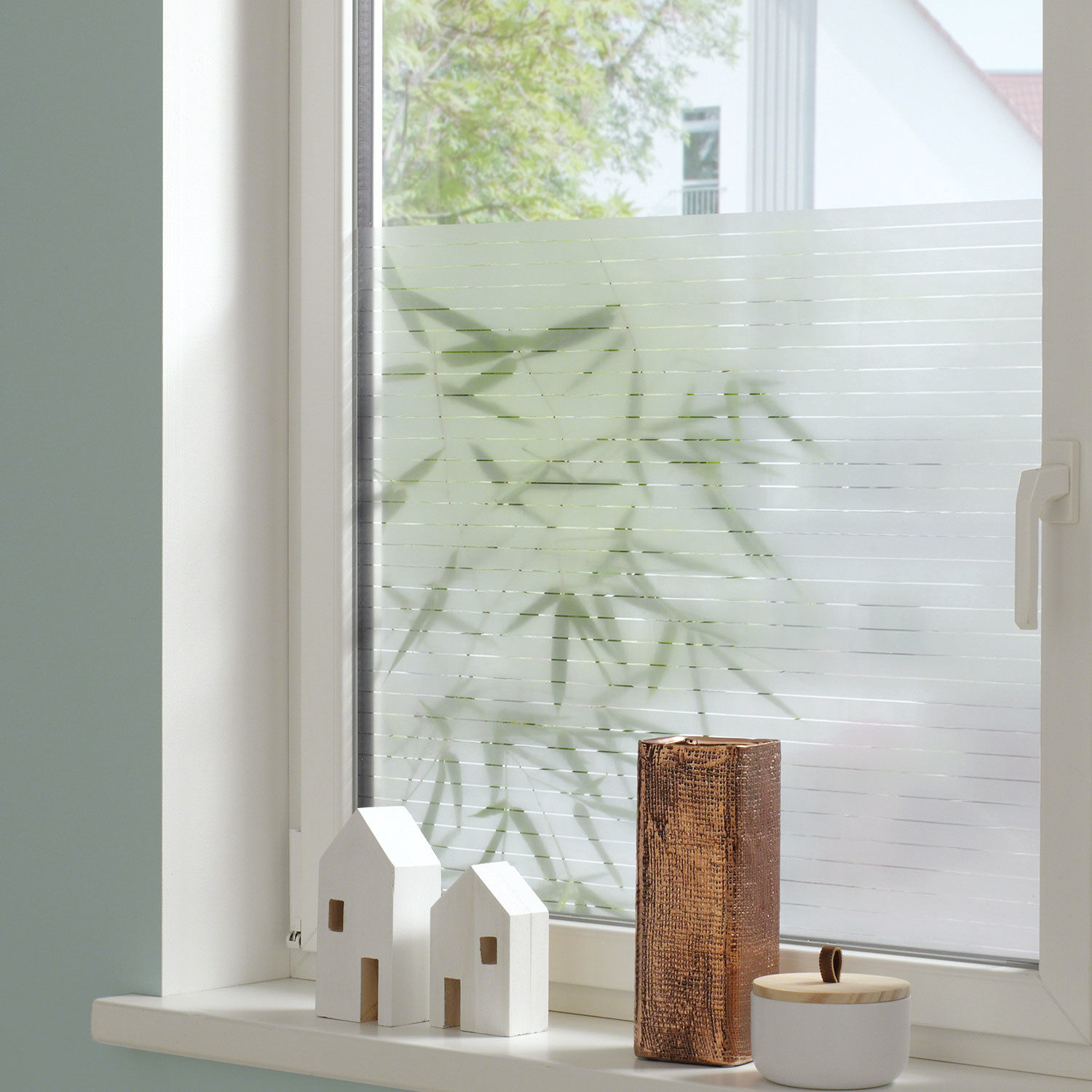 Statische Fensterfolie Line 25, semitransparent ⋆ Lehner