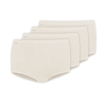 Sloggi Basic+ Maxi Lot De 12 - Culottes Confort Blanc Taille 48