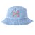 Jeans Fischerhut mit gestickter Schleife