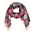 Webschal mit abstraktem Muster pink