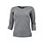 Shirt côtelé à manches 3/4 et encolure en V