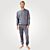 Pyjama Herren langarm mit V-Ausschnitt
