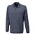 Ragman Herren Poloshirt langarm Carbon Stripe meliert