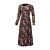 Midi Kleid langarm mit floralem Print
