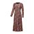 Midi Kleid langarm mit Animal Print