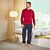Herren Langarmpyjama Baumwolle rot-blau