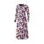 Robe midi imprimée avec encolure arrondie
