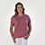 T-shirt à rayures, aspect burnout pour dames