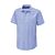 Chemise imprimée à manches courtes en coton, bleu repassage superflu