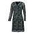 Robe midi à encolure cascade et imprimé all-over