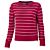 Pull-over ajouré à fines rayures pour dames