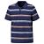 Herren Polo Piqué Shirt gestreift