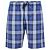 Short de pyjama à carreaux en coton tissé