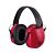Casque de protection anti-bruit compact et pliable, rouge