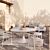 Table de jardin Arnold, ronde, taupe
