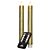 Set de 2 bougies bâton, alimenté par batterie, cire véritable, doré