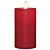 Bougie ronde en cire véritable, alimenté par batterie, rouge