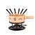 Käsefondue–Set mit Steinbockmotive