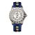 Trauffer montre pour hommes avec bracelet en cuir PU avec edelweiss bleu