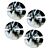 4 assiettes avec motif de cerf foncé