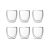 Série de 6 verres transparents à double paroi Bodum Pavina, 0,25 l