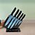 Starlyf Jade Messer-Set mit Acrylglas-Messerblock