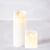 LED-Echtwachskerze weiss rustic