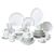 Service en porcelaine Bianco, 56 pièces, pour 6 personnes