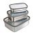 Edelstahl Lunch- und Aufbewahrungsboxen 3er-Set