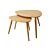 Lot de 2 tables d'appoint en bambou