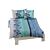 Linge de lit avec feuilles et rayures