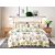 Linge de lit avec motif artistique de fleurs et de feuilles