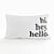 Kissenbezug mit Schriftzug „hi. hey. hello.“