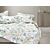 Linge de lit avec beau motif fleuri dans de doux tons de vert