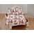 Linge de lit avec motif floral aux couleurs vives